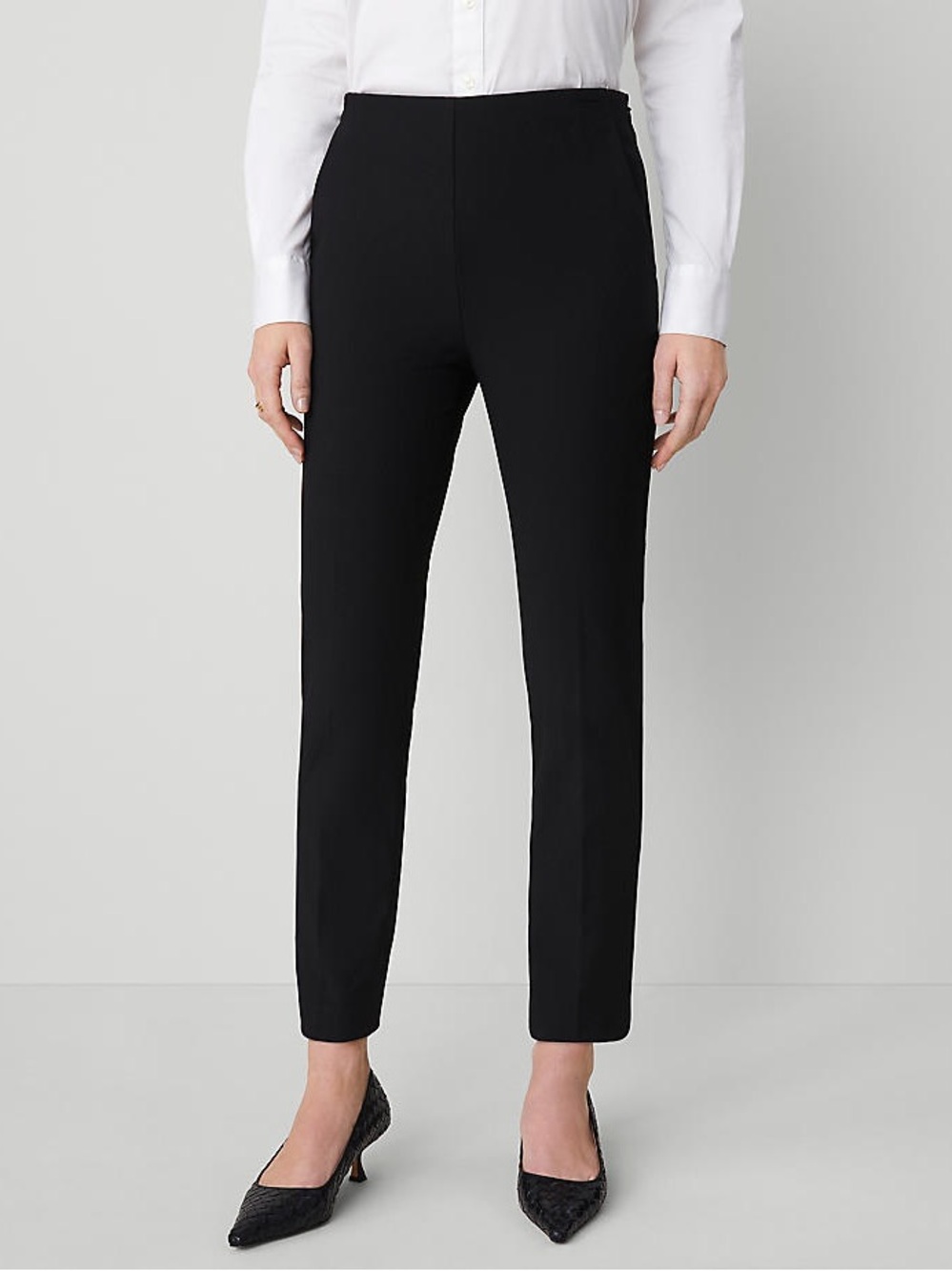 Ann Taylor Black Slim Ankle Pants - Picture 2 of 14